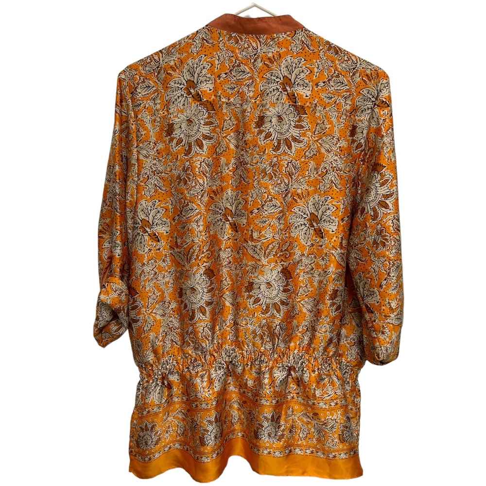 ✨3/$15 Banana Republic Heritage Boho Floral Top Button Front Peplum Blouse - Picture 9 of 13